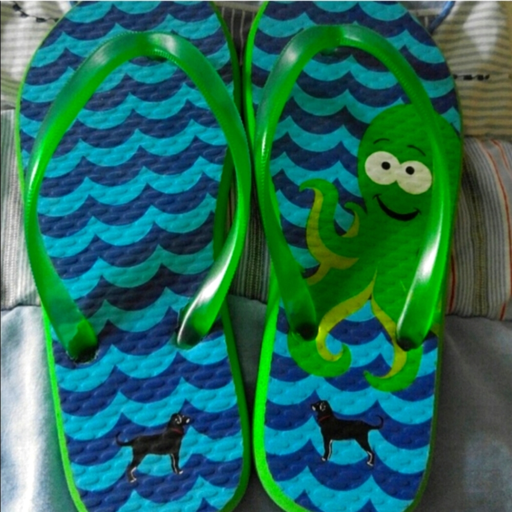 Black Dog Flip Flops NWOT